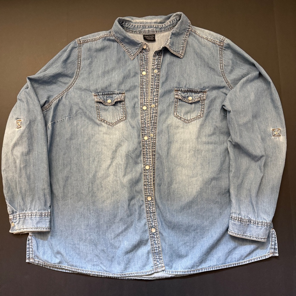 Faded Glory Light Blue Denim Shirt